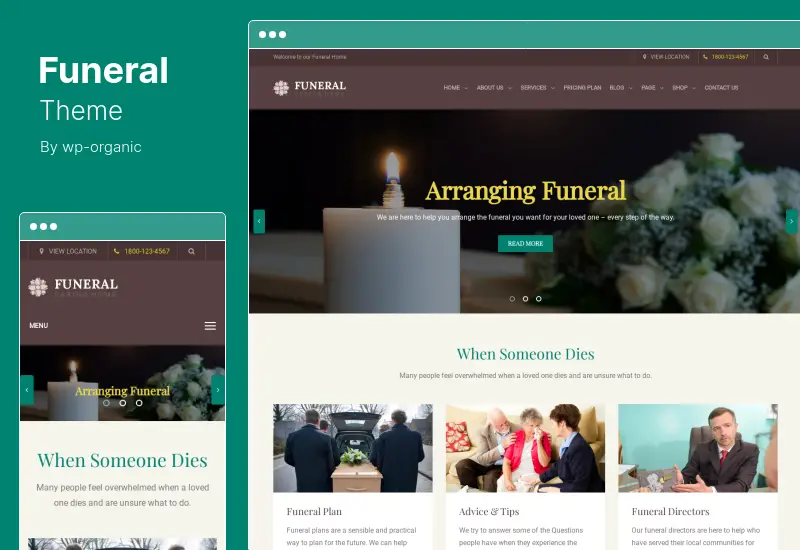 Funeral Theme - Funeral Service 响应式 WordPress 主题