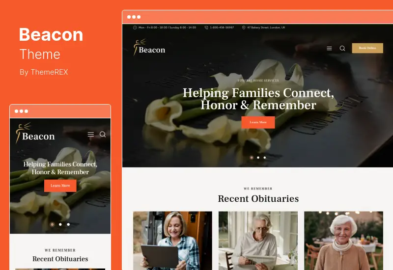 Beacon Theme - 殡仪馆服务和火葬场 WordPress 主题