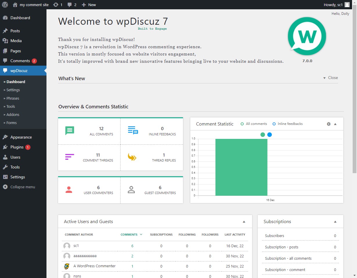 wpDiscuz Comments Plugin