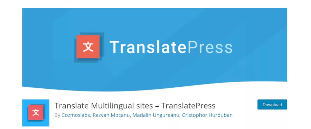 captură de ecran a site-ului plugin TranslatePress