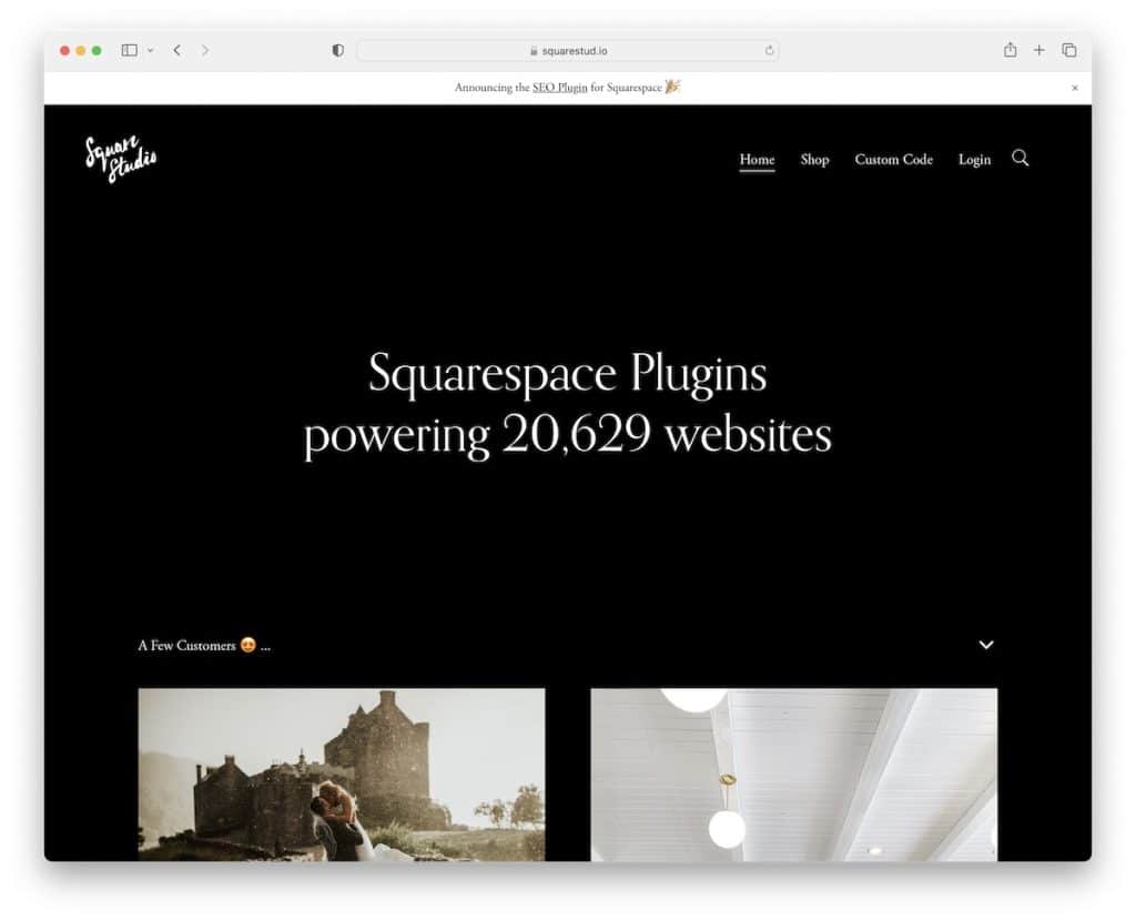 squarestudio squarespace eコマースの例