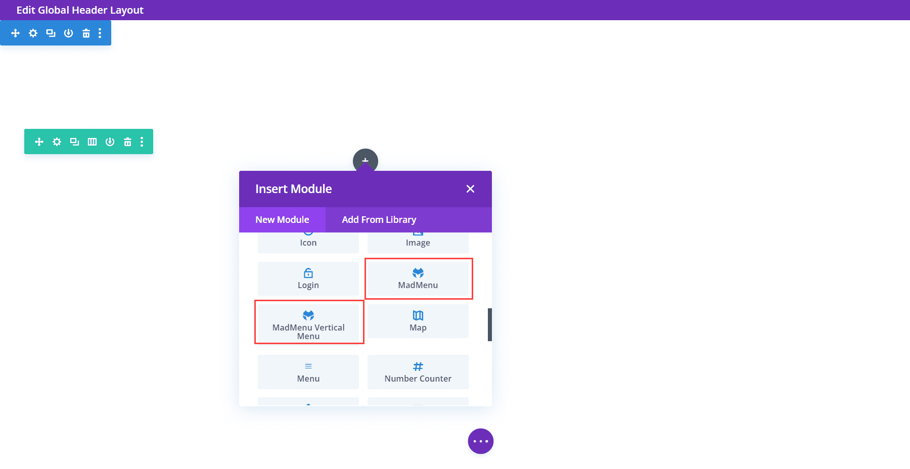 โมดูล Divi MadMenu