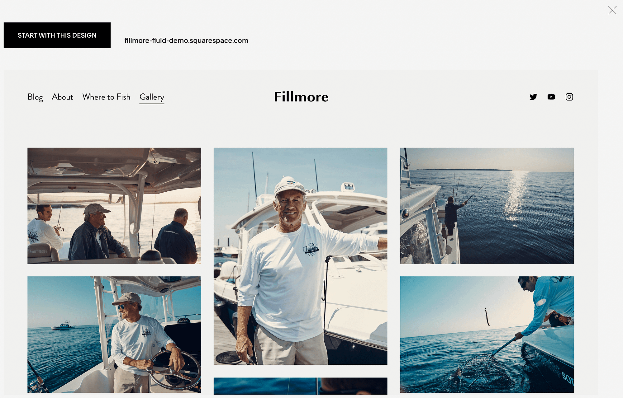 Exemple de modèle de portfolio Squarespace