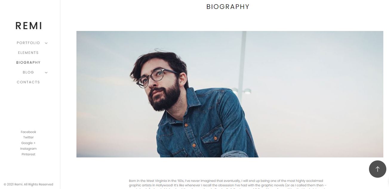 remi wordpress theme for photography and portfolio