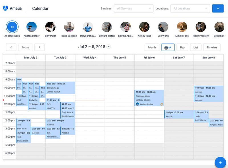 calendario di programmazione amelia