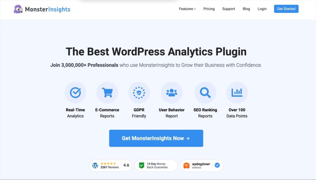 Plugin MonsterInsights per tenere traccia delle conversioni di WooCommerce