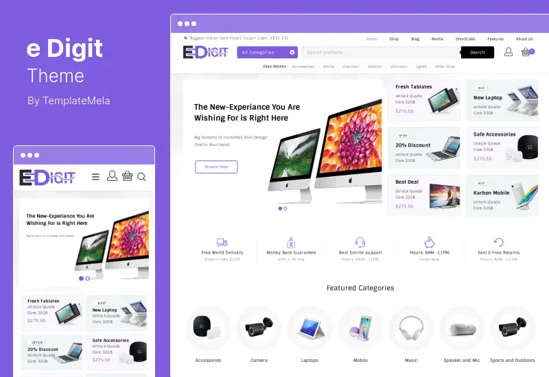 Tema eDigit - Tema WooCommerce multiuso