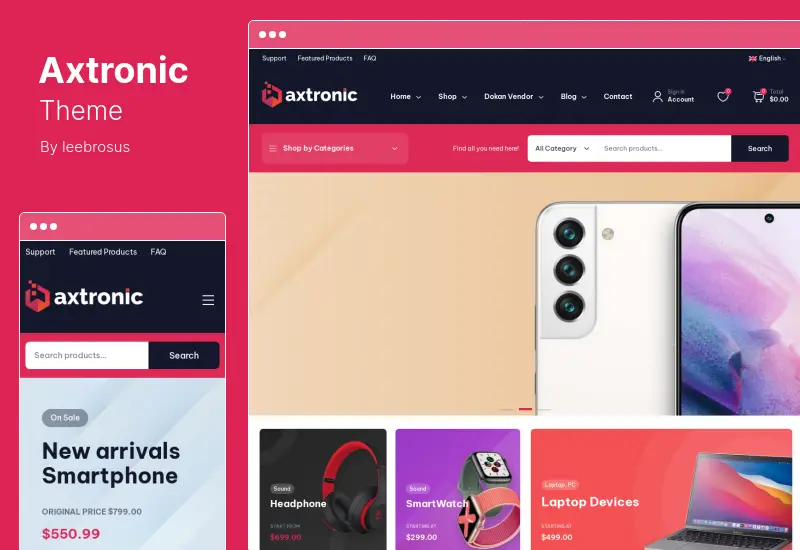 Tema Axtronic - Tema WordPress WooCommerce per l'elettronica