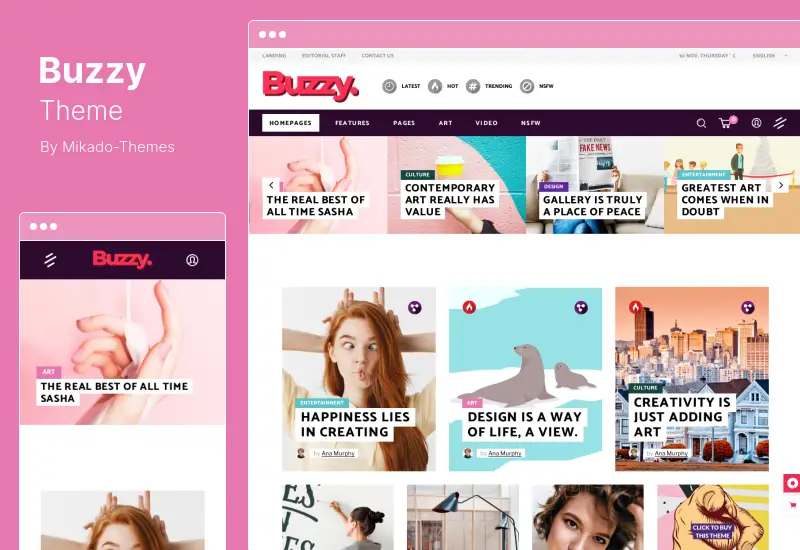 Tema Buzzy - Tema WordPress per riviste creative