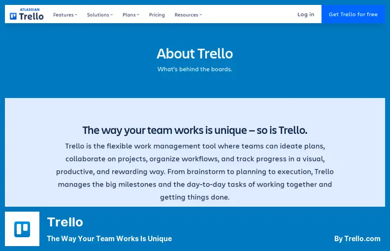 Trello - チームの働き方はユニークです