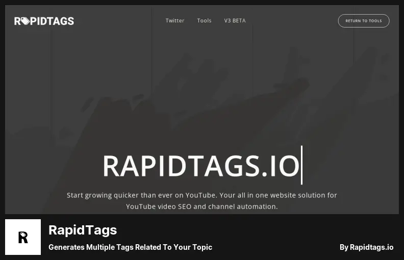 RapidTags - トピックに関連する複数のタグを生成します