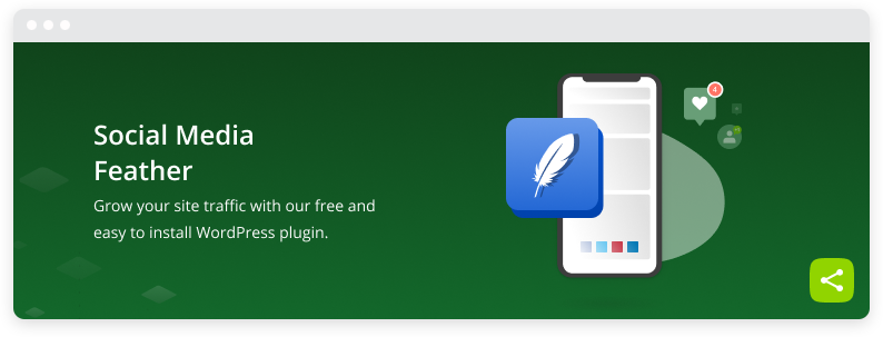 社交媒体 Feather banner 的 WordPress 插件