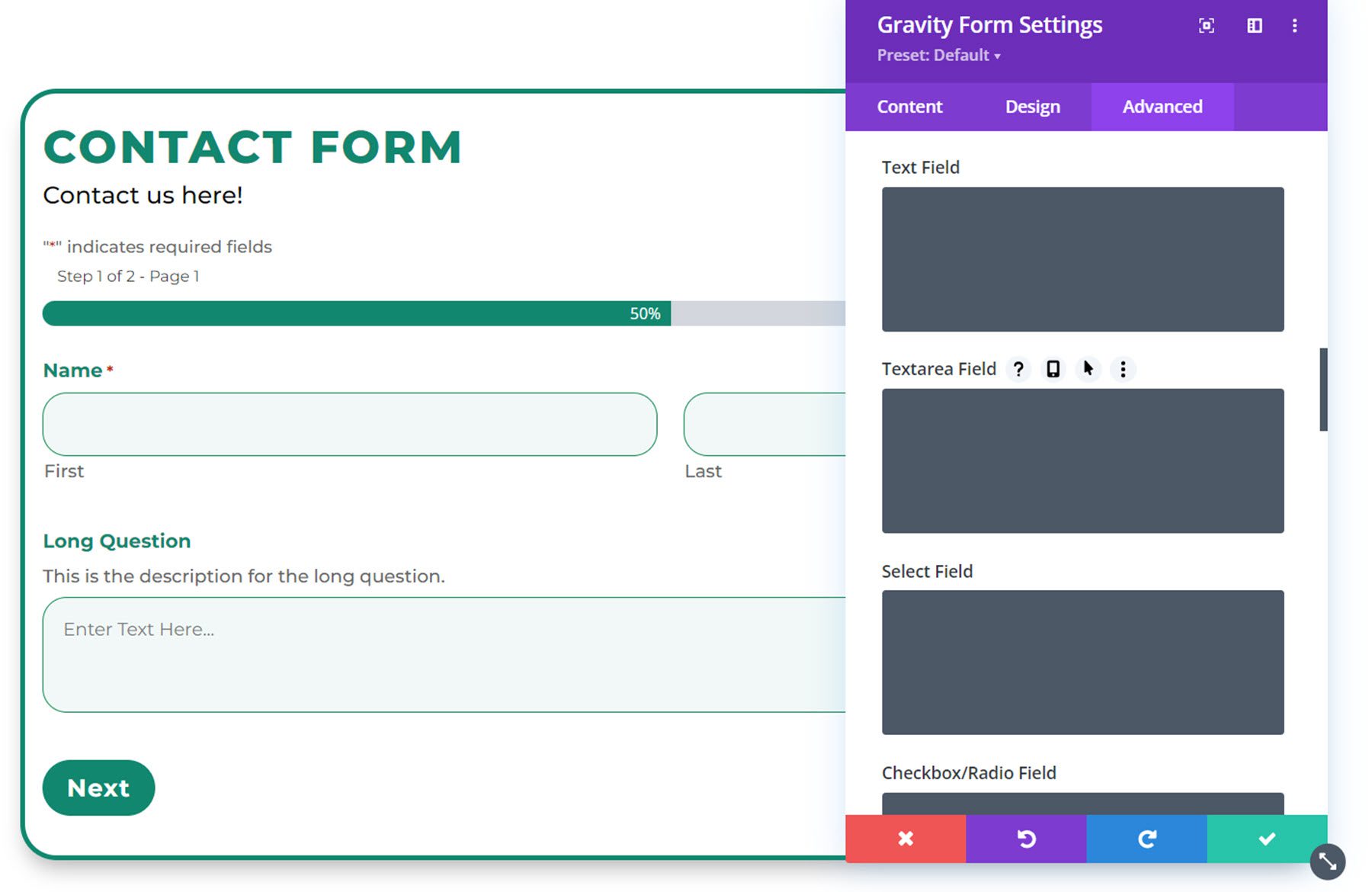 Divi Plugin Wyróżnij Divi Gravity Forms Niestandardowy CSS 1