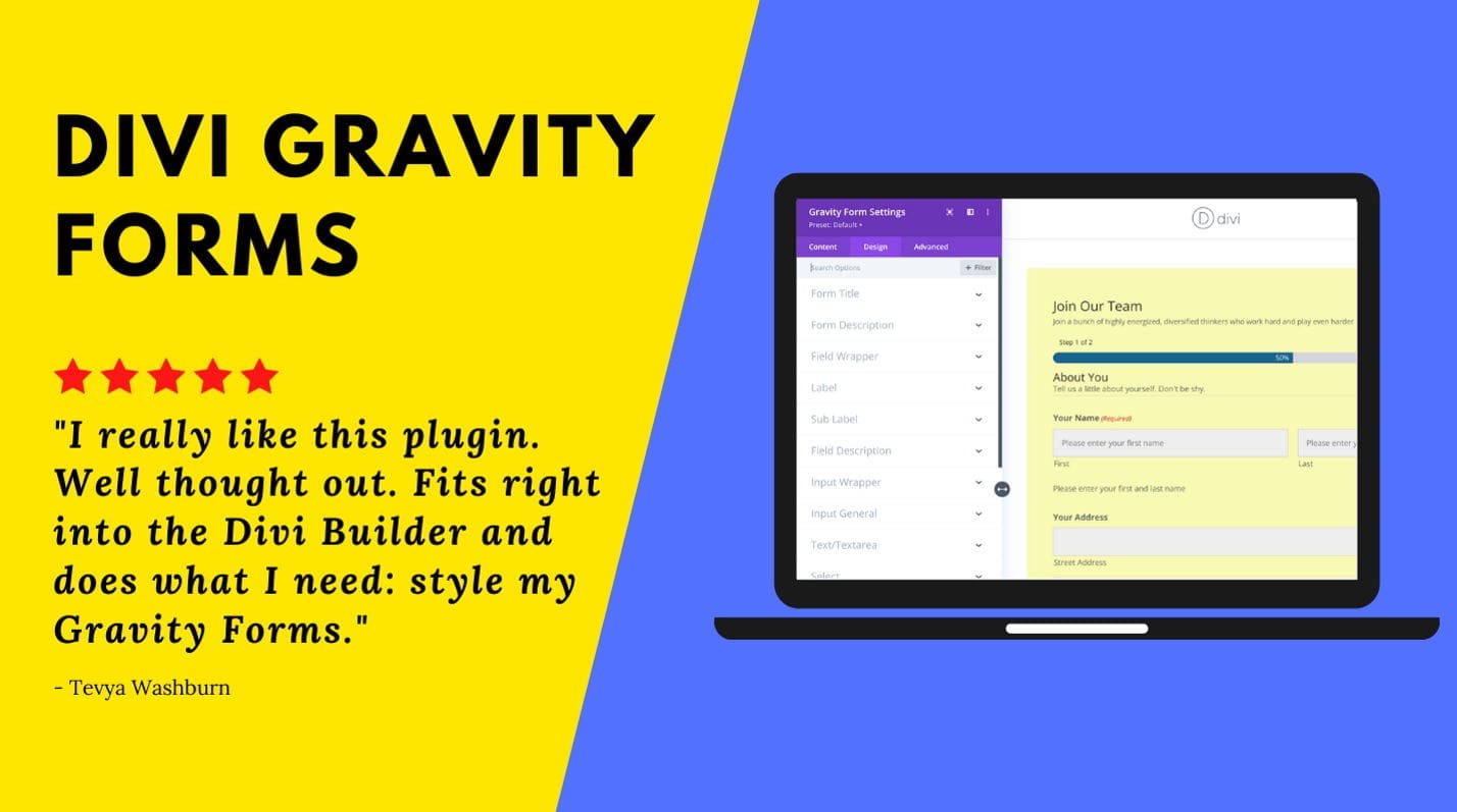 Recenzja formularzy Divi Gravity