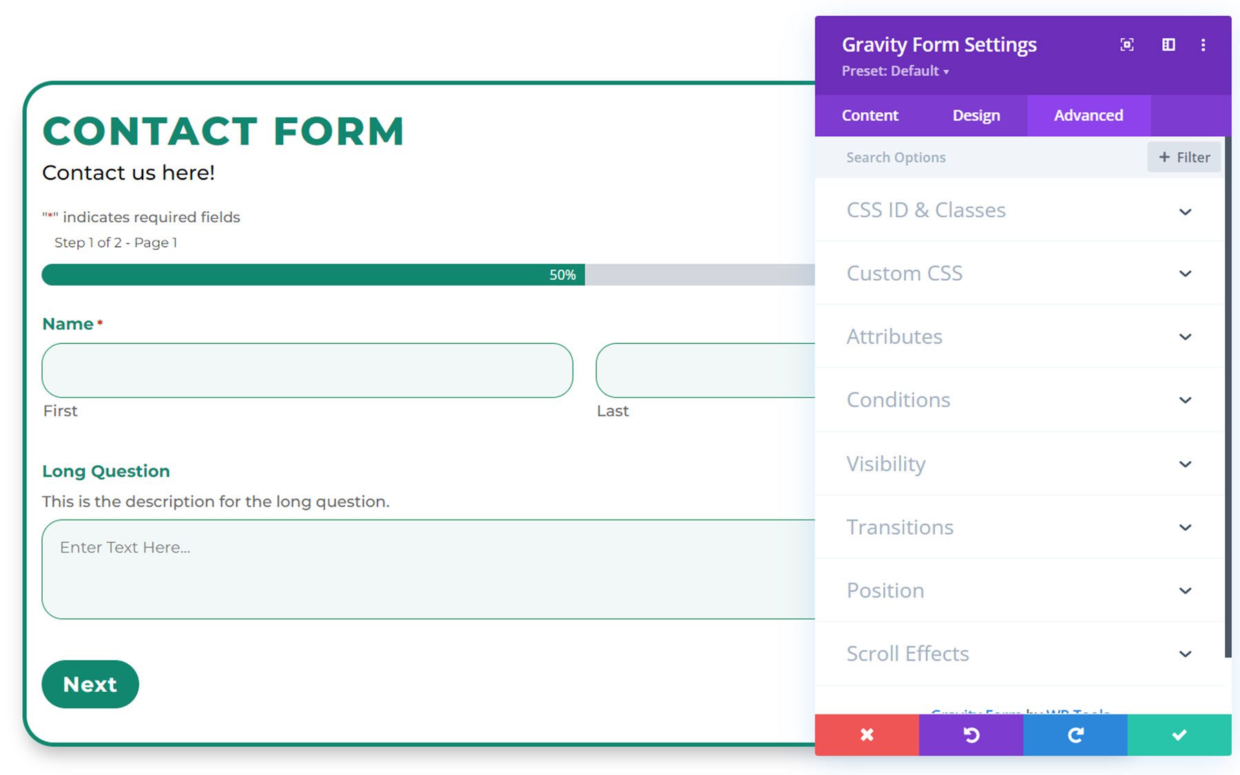 Divi Plugin Wyróżnij Divi Gravity Forms Advanced