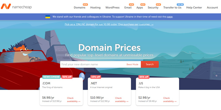 Namecheap-โดเมนผู้รับจดทะเบียน