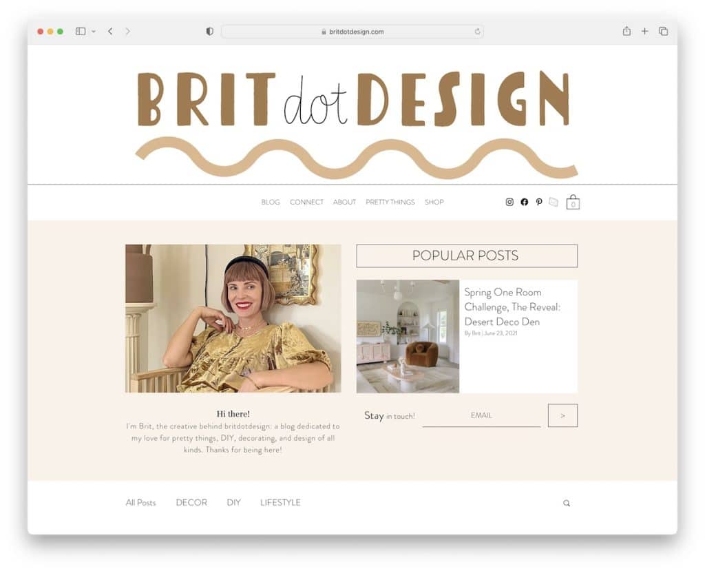 brit dot design wix blog örneği