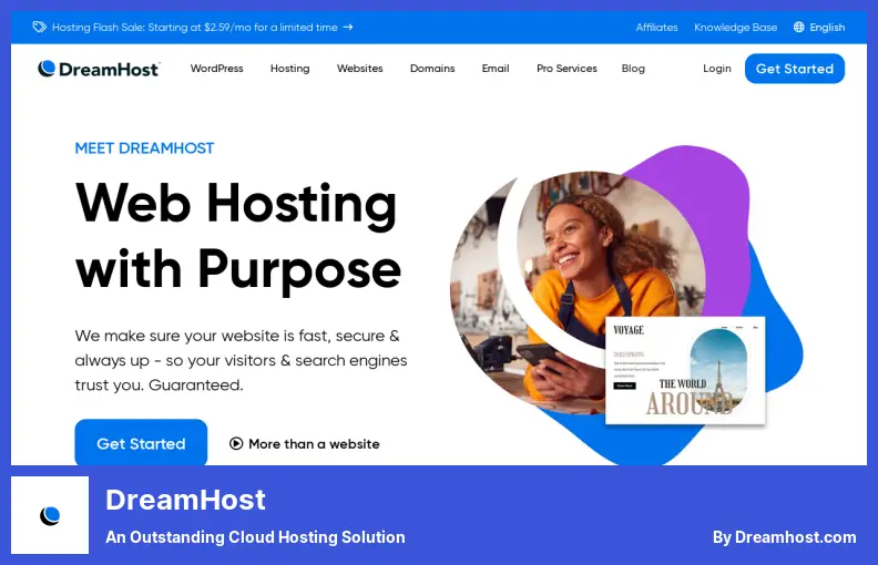 DreamHost - โซลูชั่นคลาวด์โฮสติ้งที่โดดเด่น