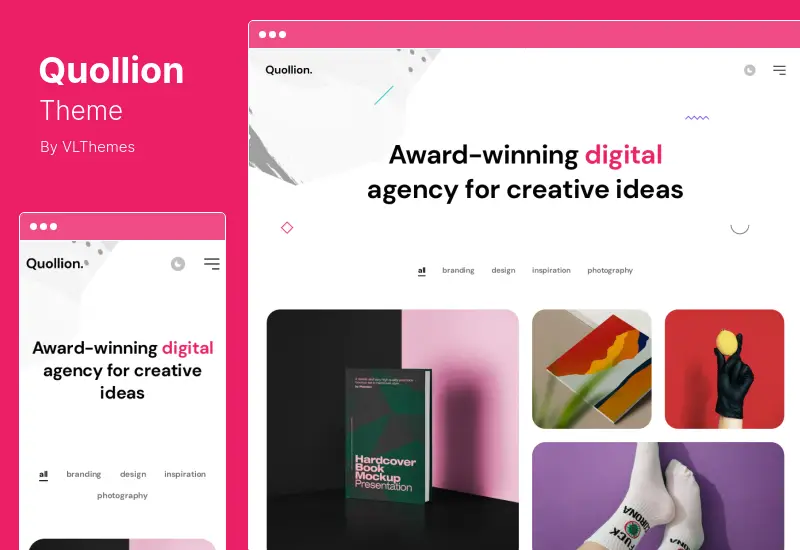 Quollion 主题 - Colorful Agency & Portfolio WordPress 主题