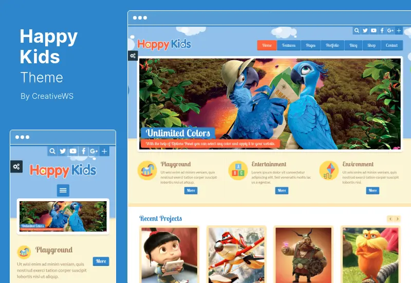 Happy Kids Theme - 儿童 WordPress 主题