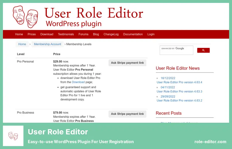 User Role Editor Plugin - ユーザー登録のための使いやすい WordPress プラグイン