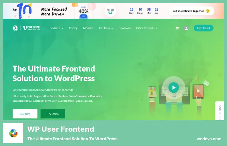 WP User Frontend Plugin - WordPress の究極のフロントエンド ソリューション