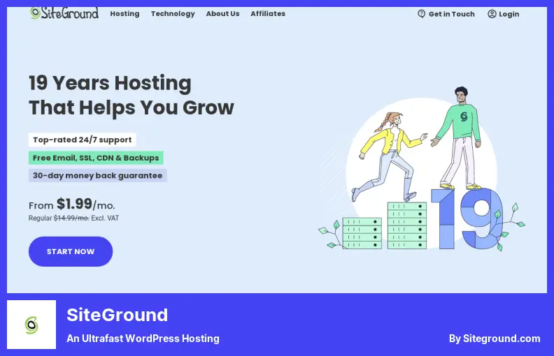 SiteGround - โฮสติ้ง WordPress ที่เร็วเป็นพิเศษ