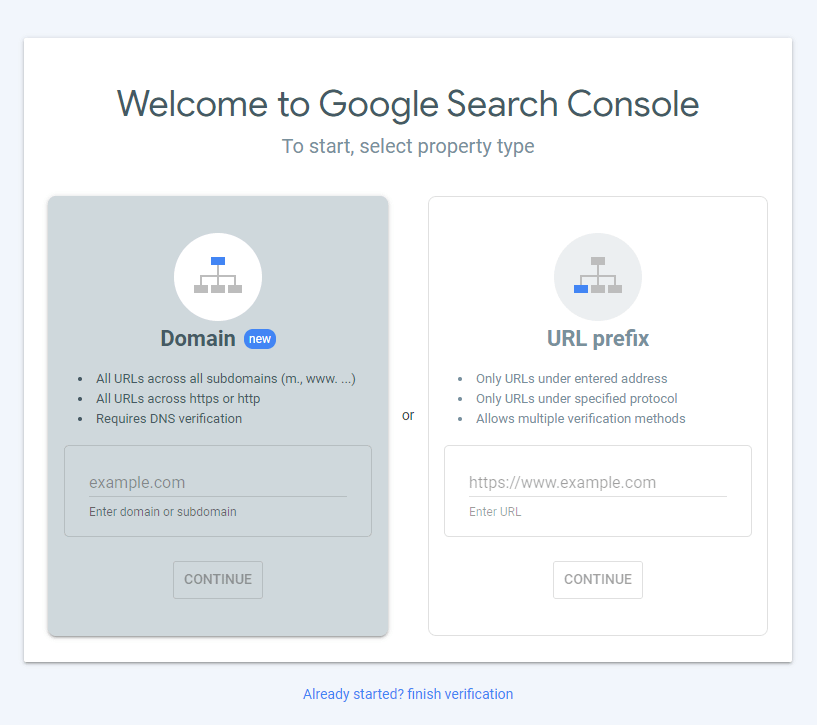 注册 Google Search Console - 完成验证