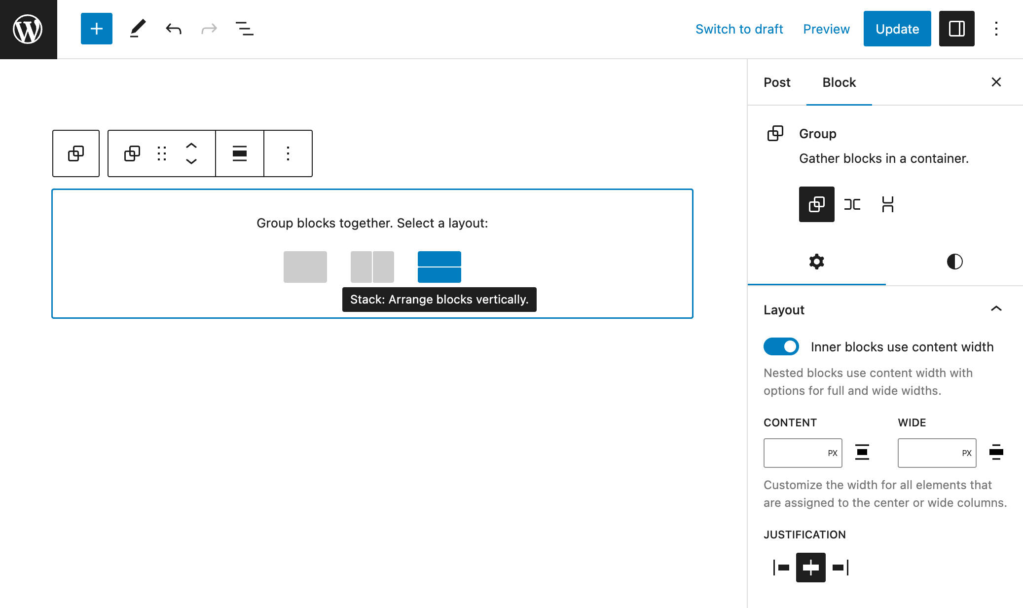 WordPress 6.2 中的组块占位符