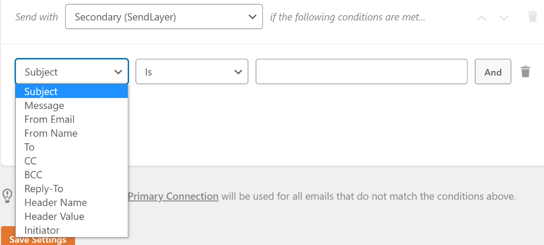 Smart Routing options in WP Mail SMTP