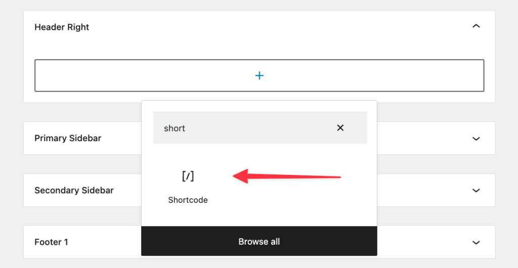 Adăugarea unui comutator prin shortcode