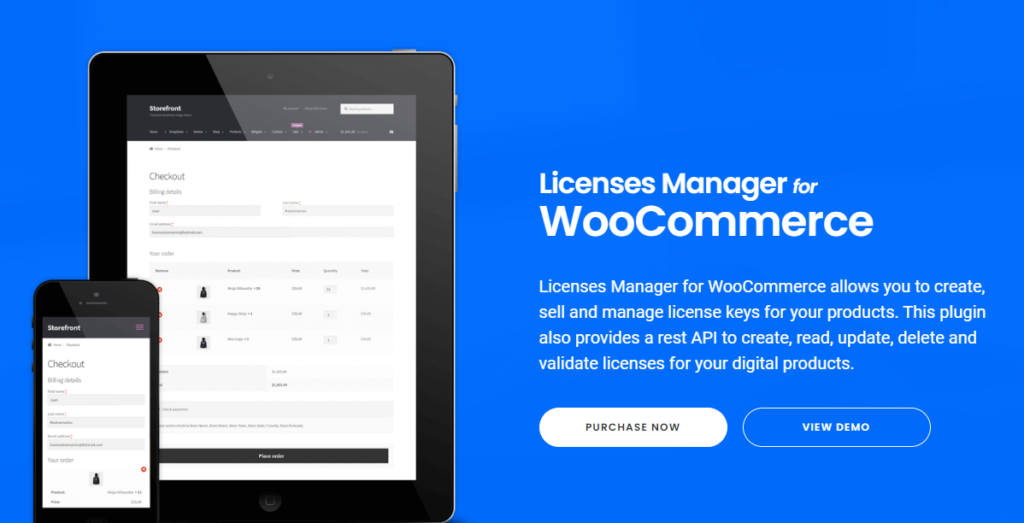 gerenciador de licenças para woocommerce