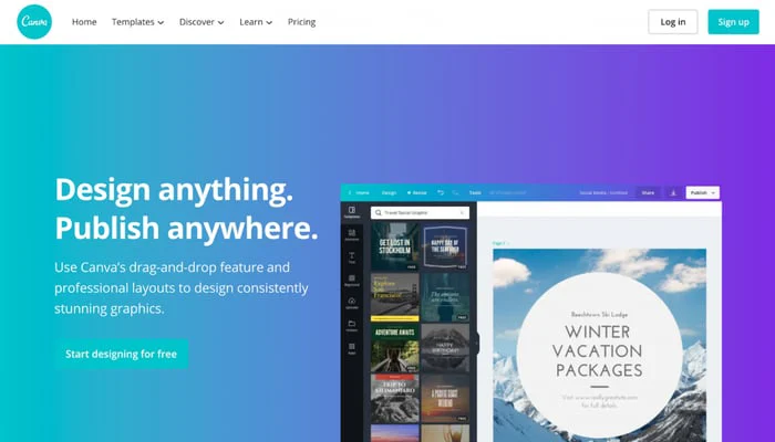 Best Modern Website Color Schemes - Purple Gradient And Light Blue