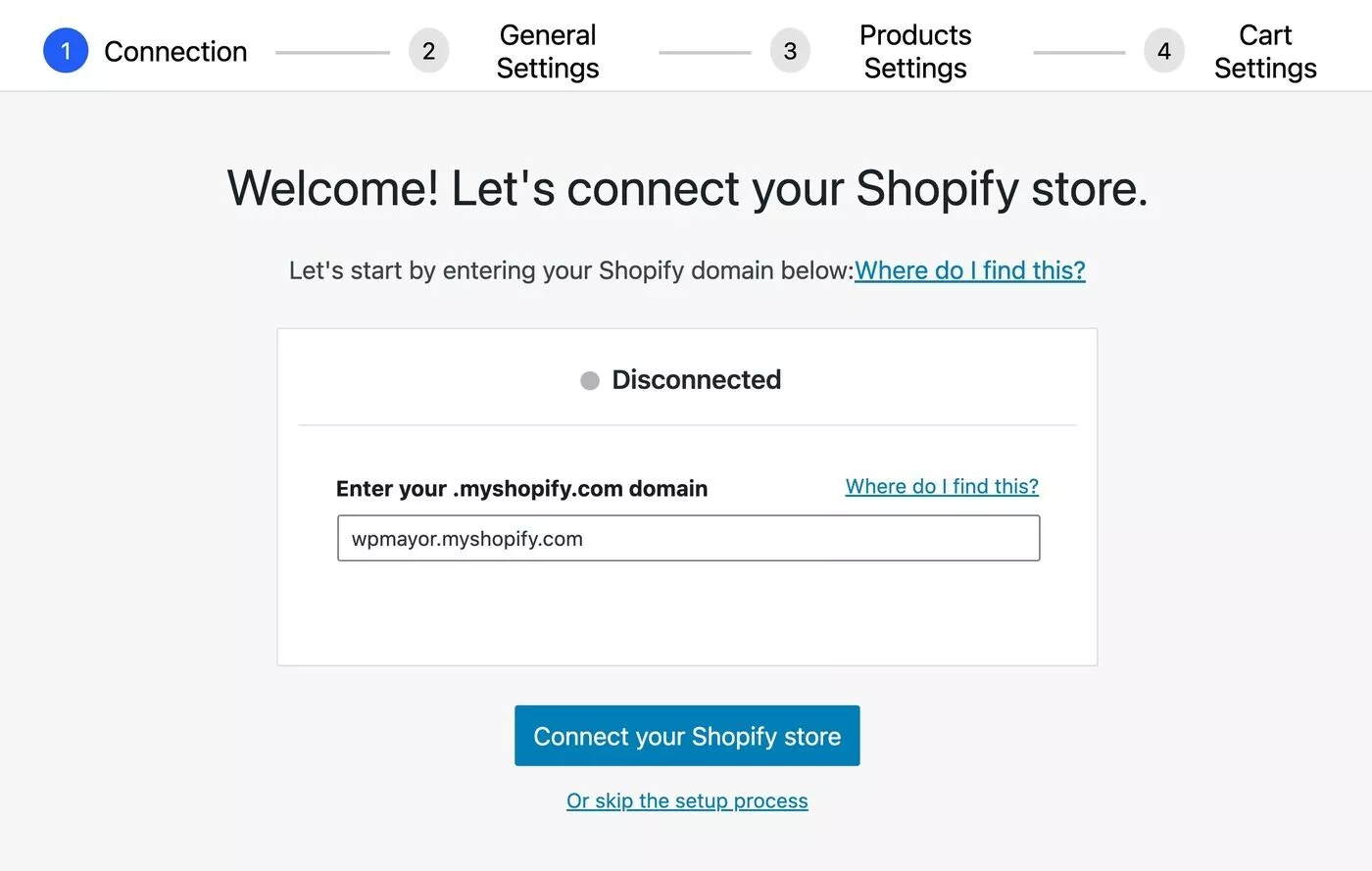 Shopify を WordPress に接続する