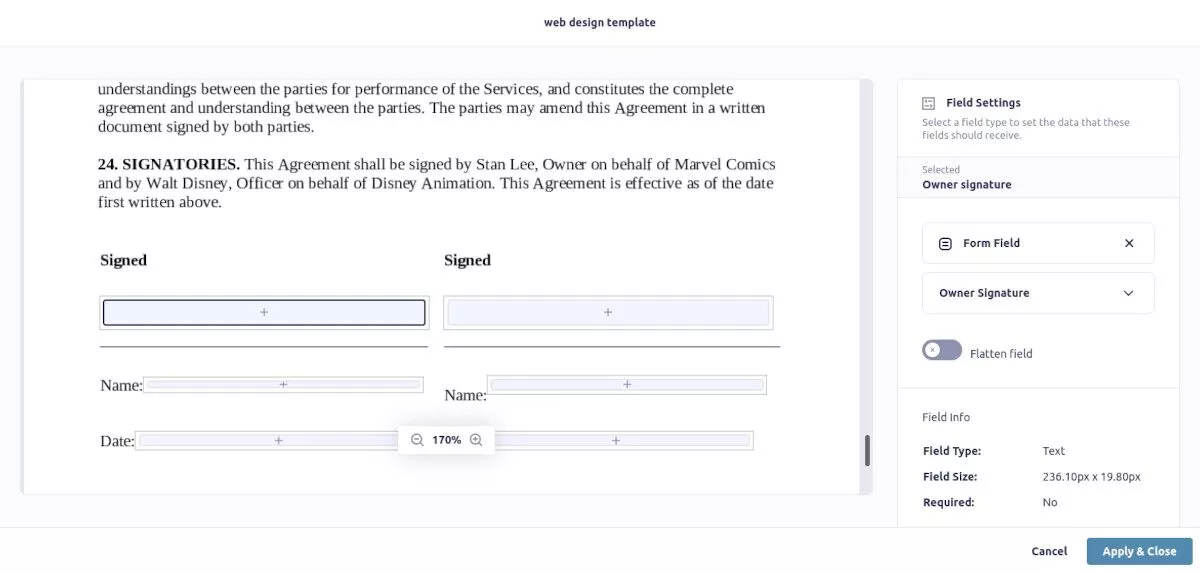 скриншот плагина Legal Signing