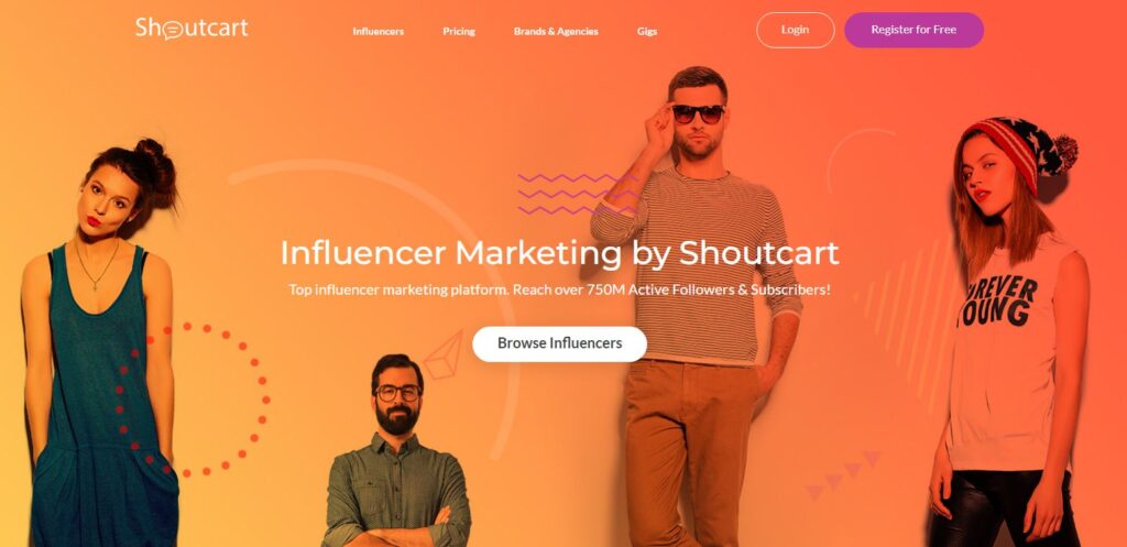 Influencer-Marketing-Plattformen Shoutcart