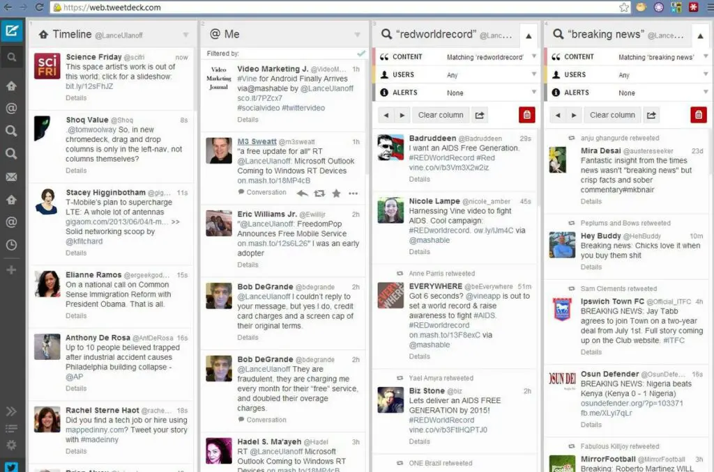 Strumenti gratuiti per influencer Tweetdeck