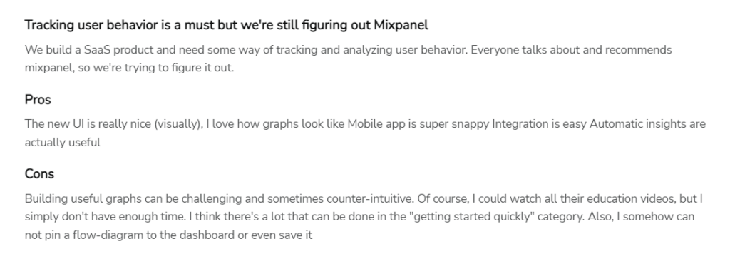 Mixpanel reviews 