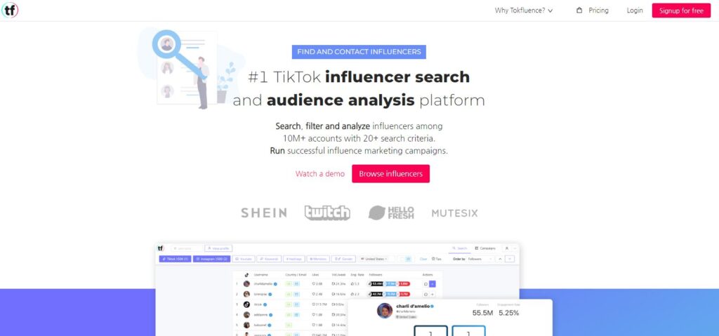 ฟรี แพลตฟอร์มการตลาดอินฟลูเอนเซอร์ Tokfluence