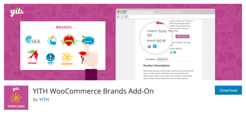 YITH WooCommerce Brands الإضافية