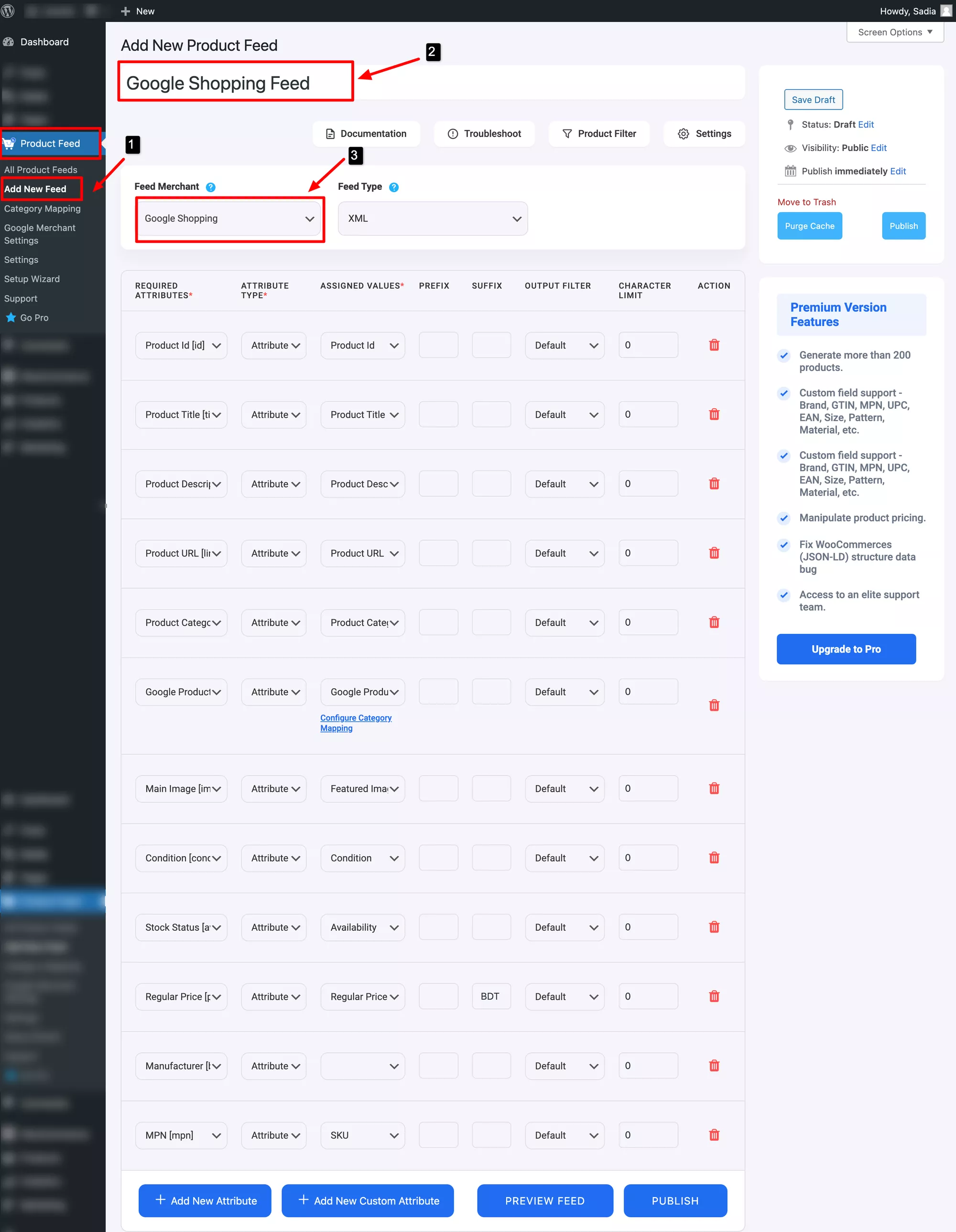 Google-Shopping-Feed-Optimierungstool und Feed-Generator, PFM