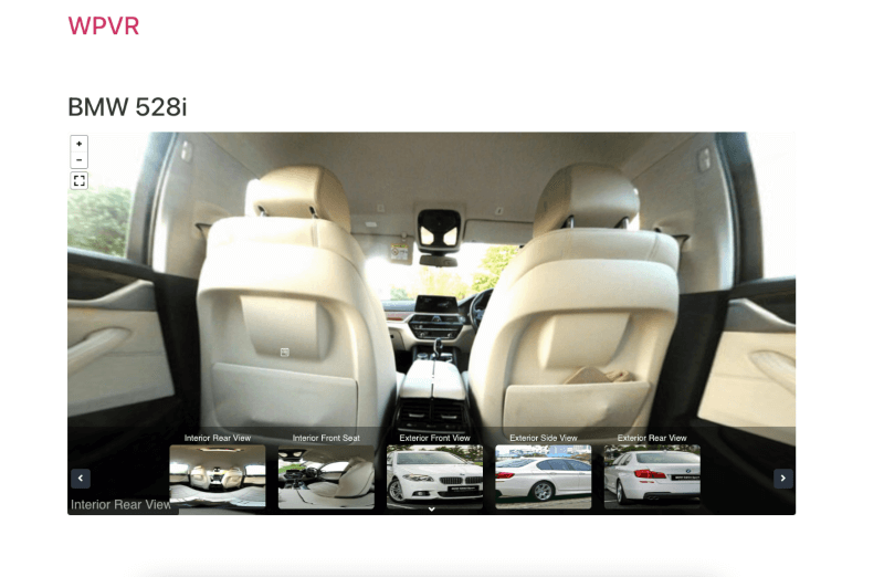 Galerie panoramique sur 360 Car View