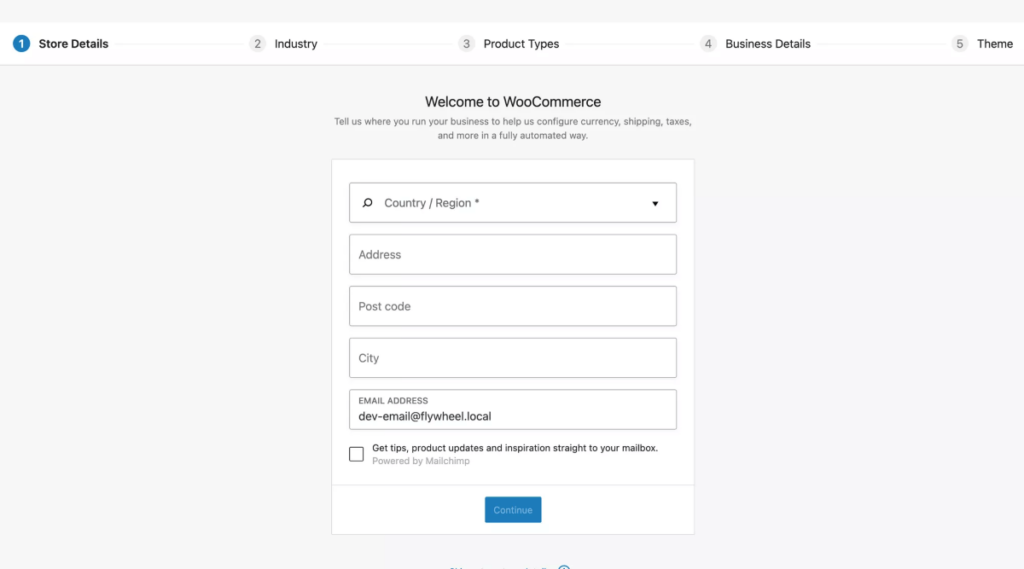 Richten Sie WooCommerce-Shop-Details ein