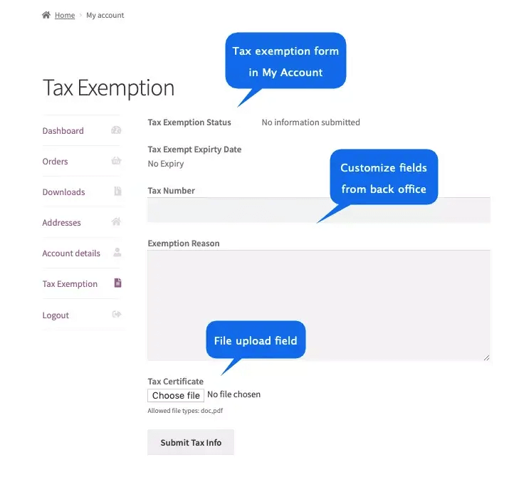 Plugin de scutire de taxe