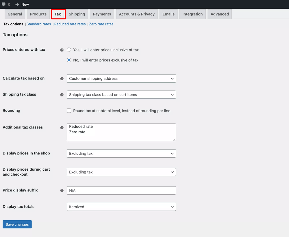 pengaturan pajak woocommerce