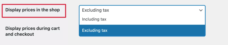 wooocommerce 세금 가격 표시