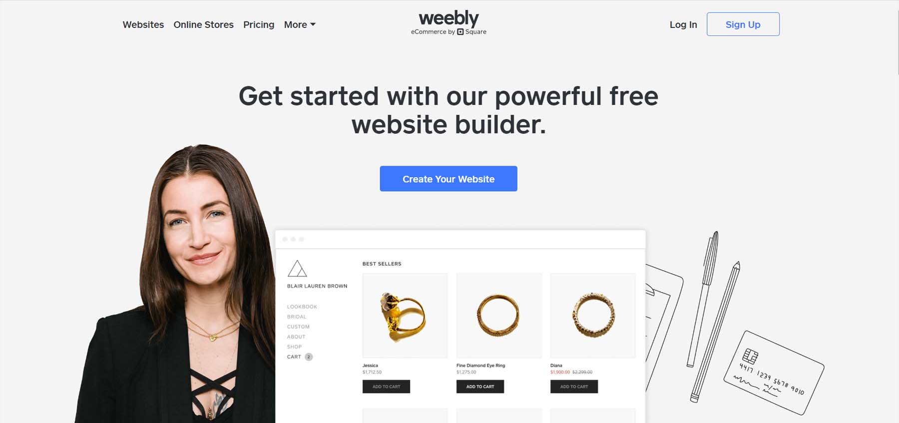 Construtor de Sites Weebly