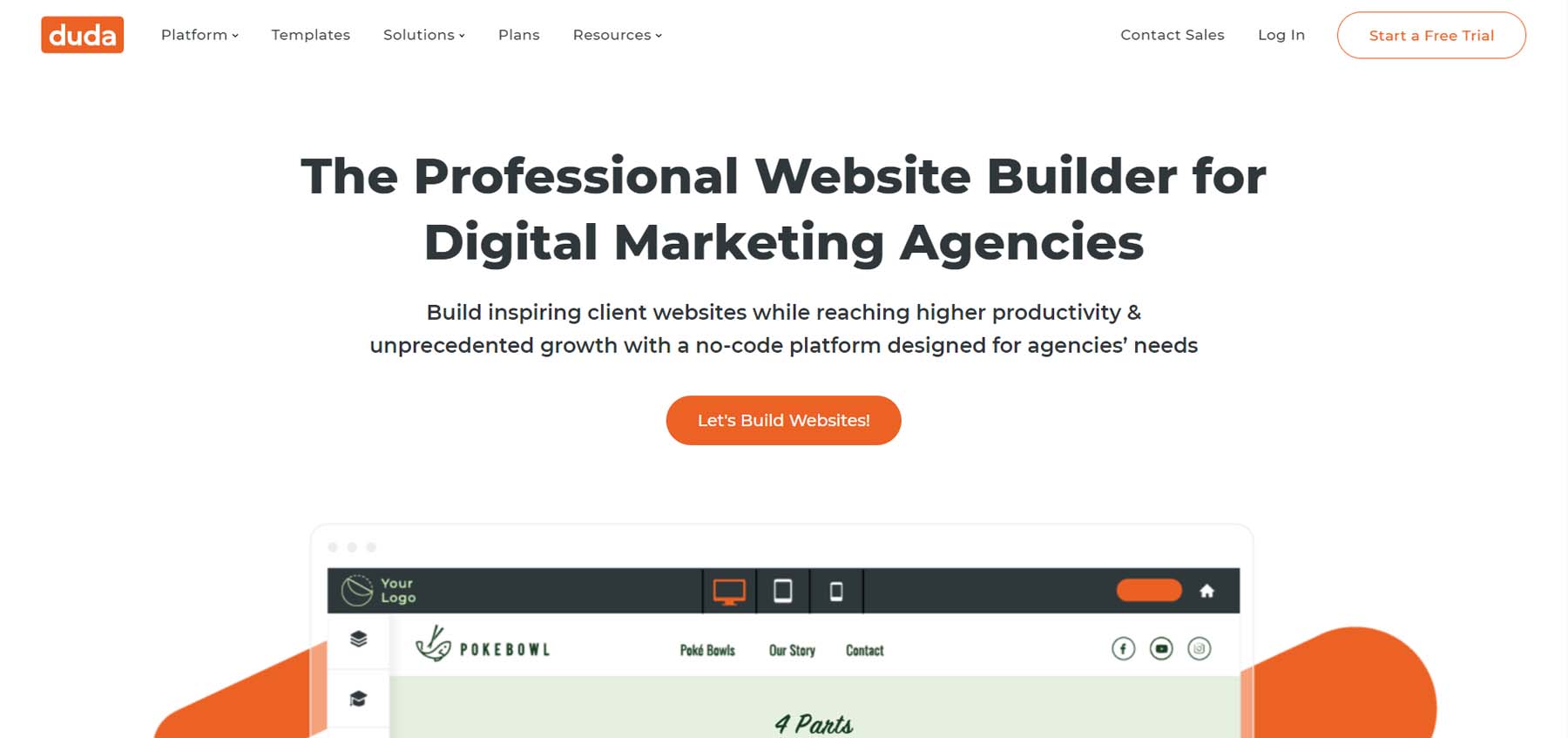 موقع Duda Website Builder