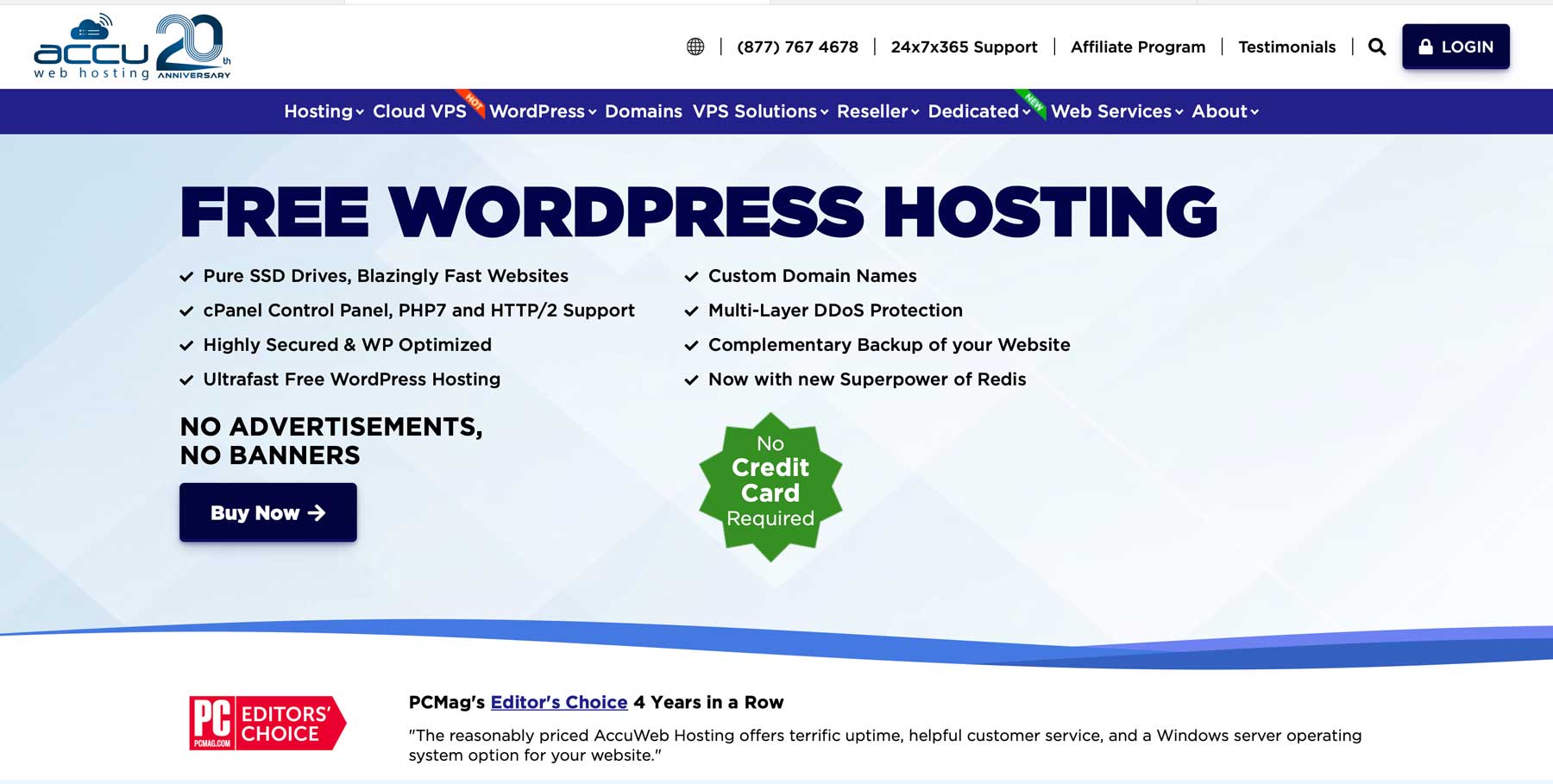 AccuWeb bestes kostenloses WordPress-Hosting