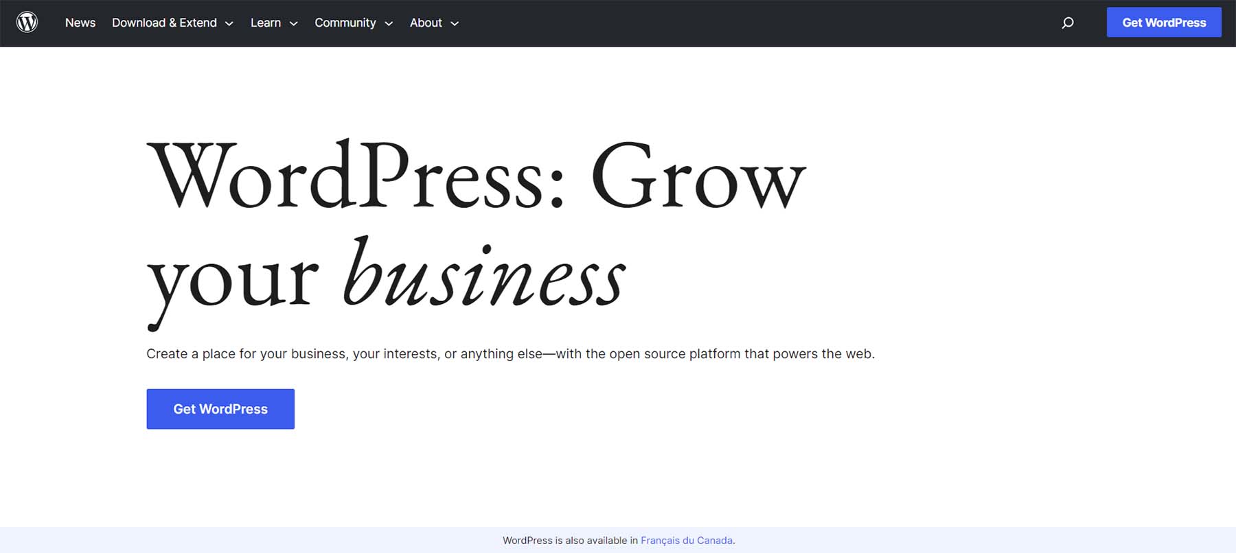 หน้าแรก WordPress เมษายน 2023